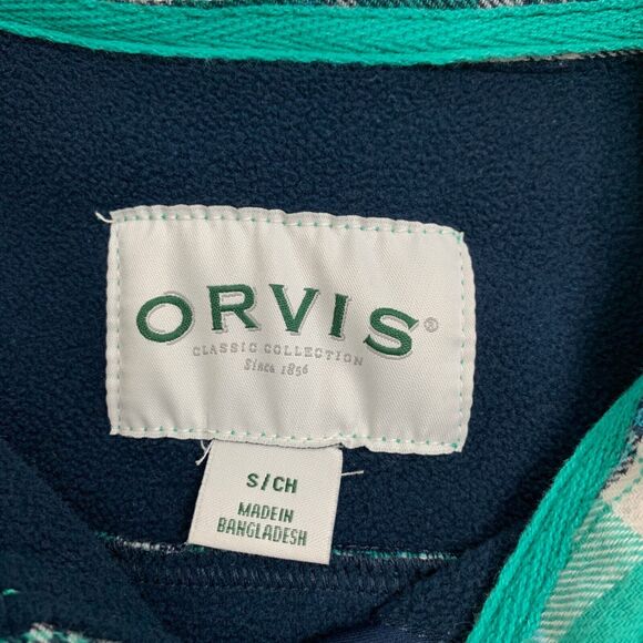 Orvis Shacket Womens S Small Cypress Plaid Long Sleeve Snap Button Fleece Lined - Picture 9 of 14